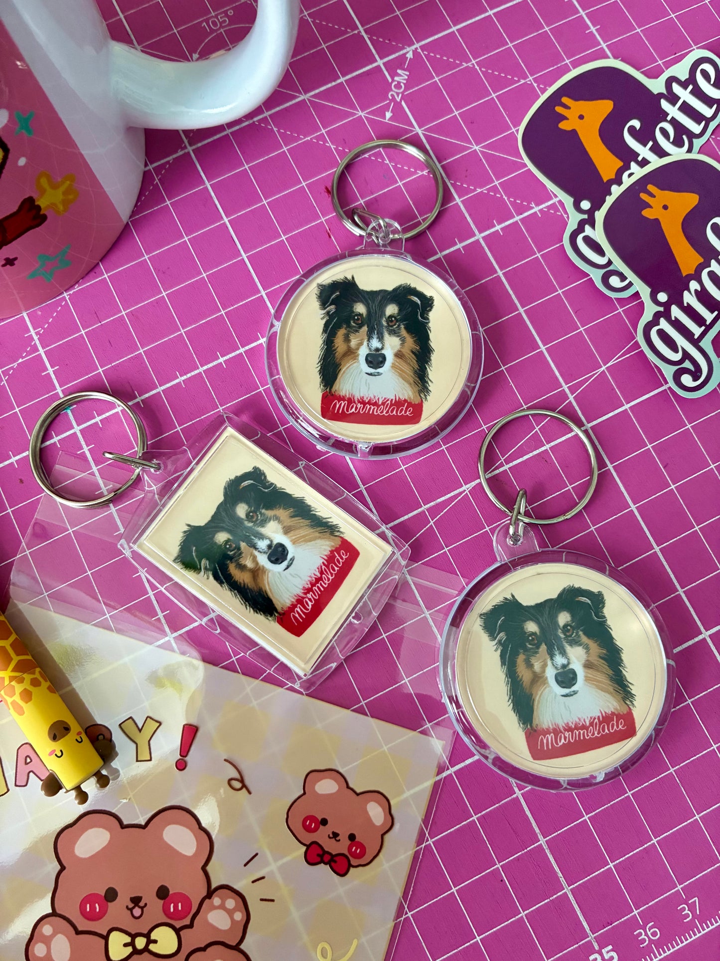 Porte clés portait d’animaux
