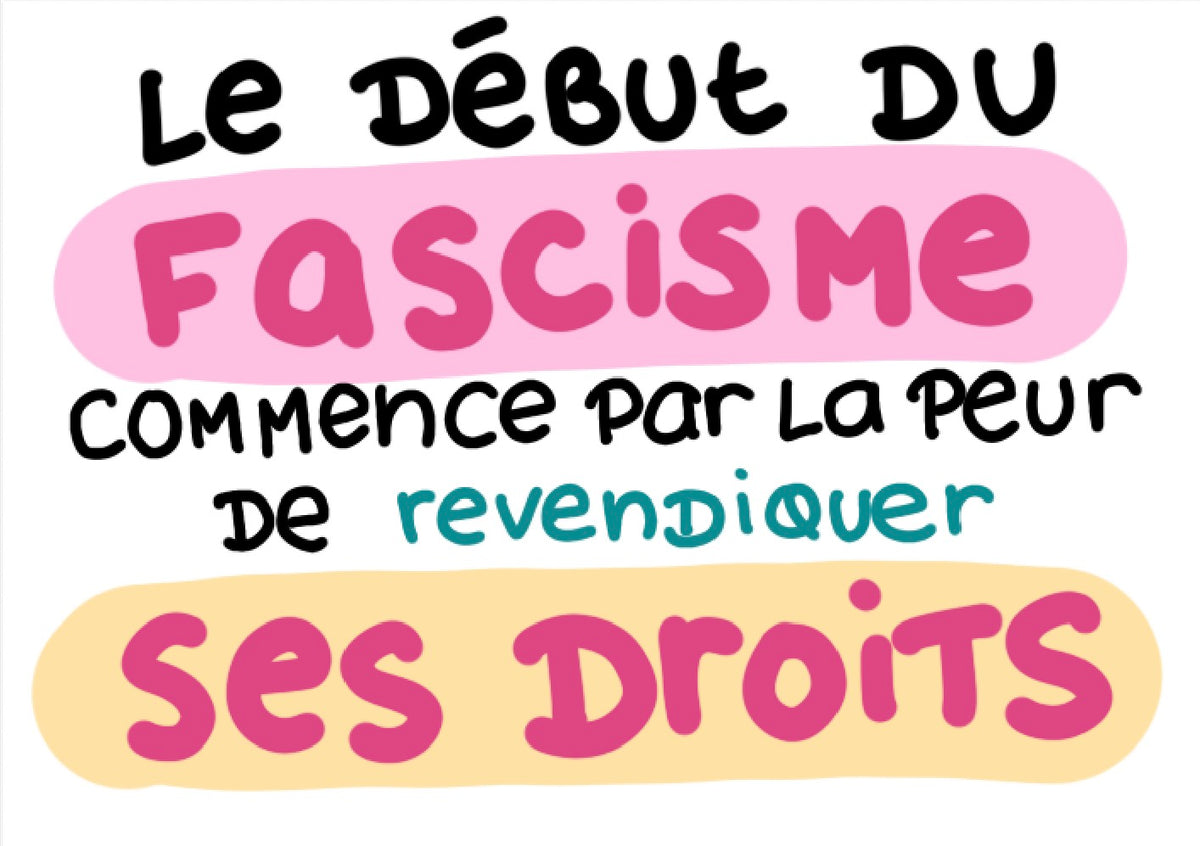 Affiche pour manifester « le début du fascisme »