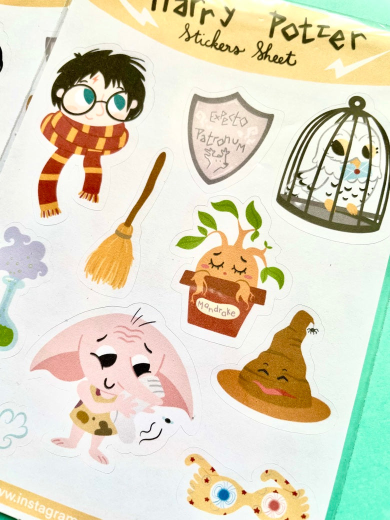 Planche de stickers Harry Potter