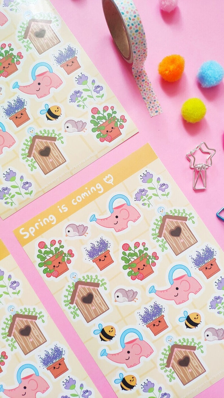 Planche de stickers Spring is coming