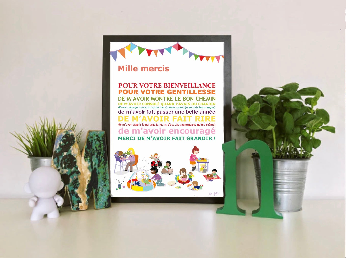 Affiche Merci la crèche