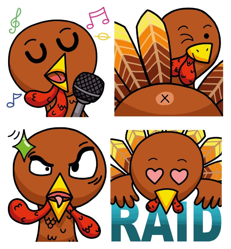Pack de 4 emotes Dindounet