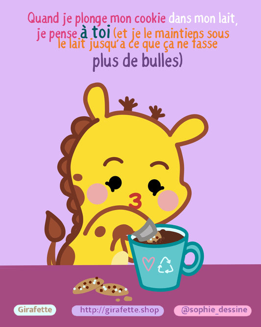Quand je plonge mon cookie dans mon lait
