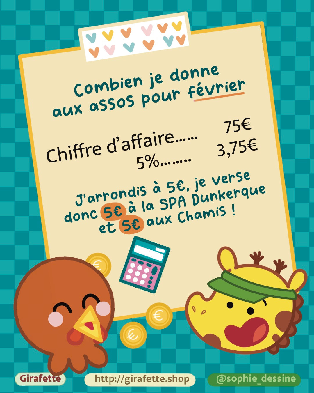 Les dons pour les assos en février !