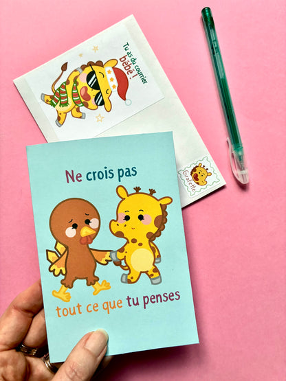 Carte «Ne crois pas tout ce que tu penses»