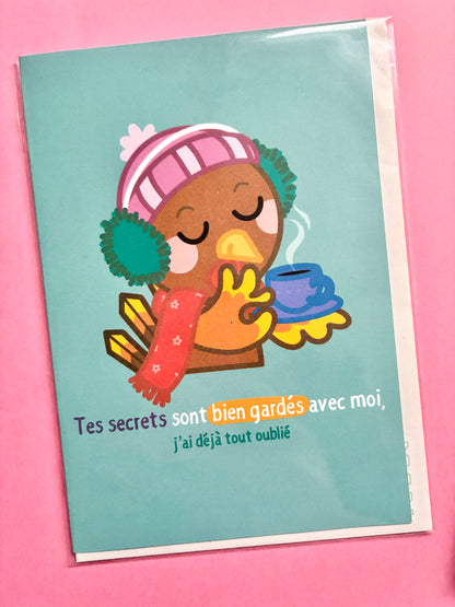 Carte «Tes secrets sont bien gardés»