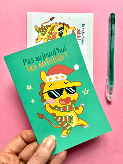 Carte « Pas aujourd’hui les enfoirés !»