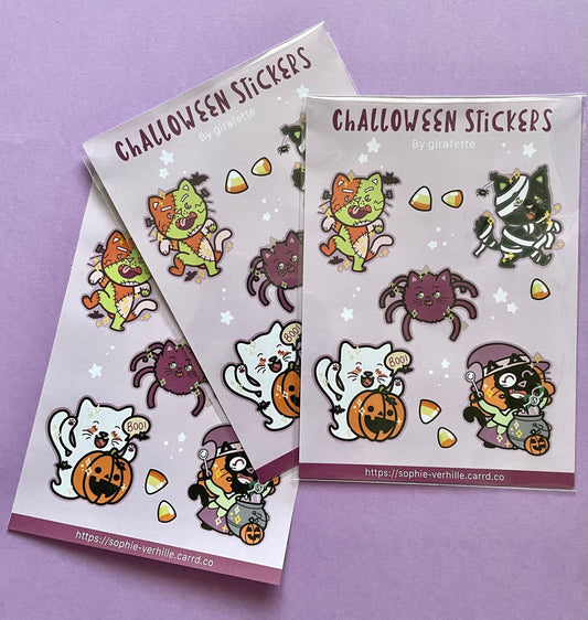 Planche de stickers Challoween