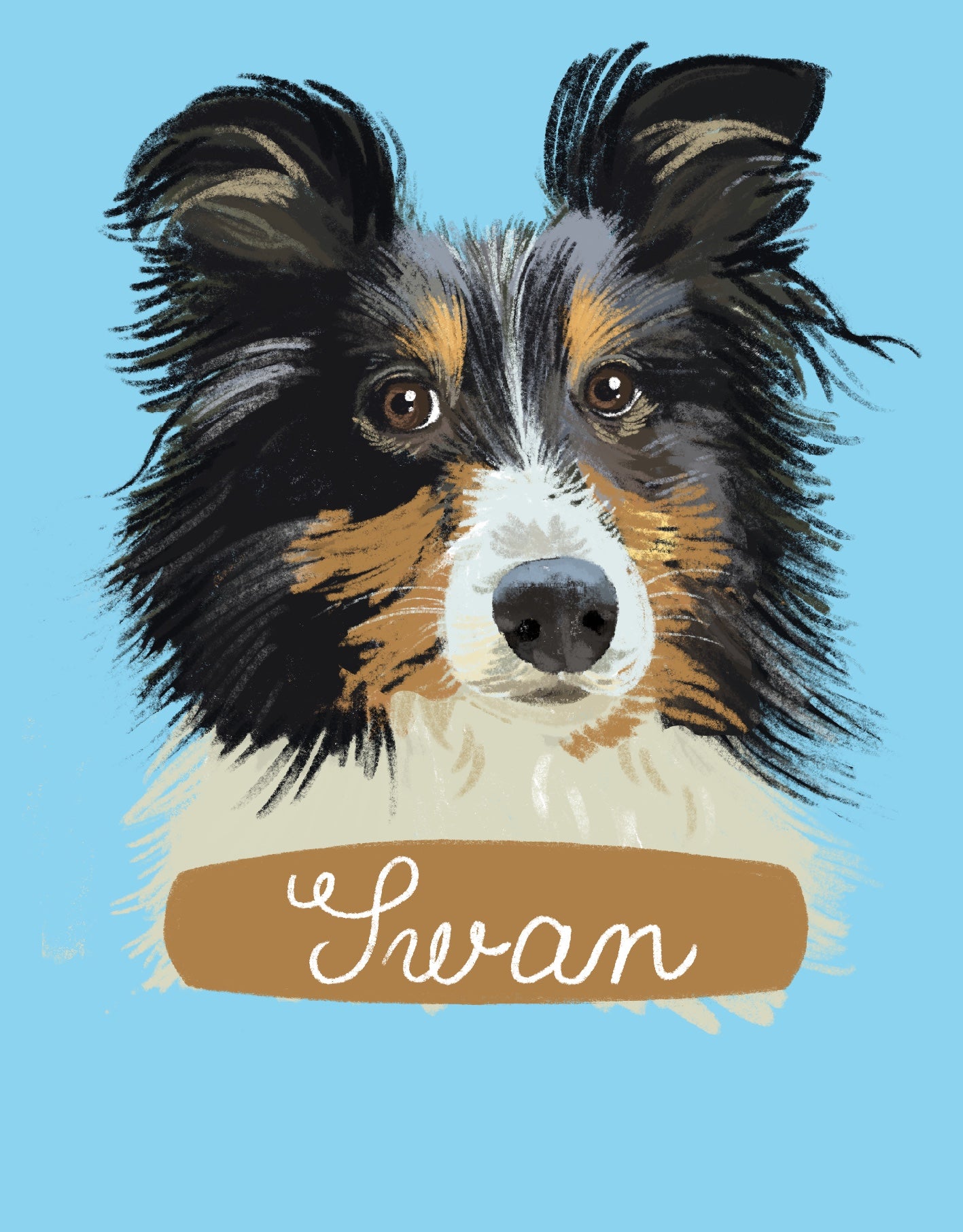 Portrait illustré de chien ou de chat