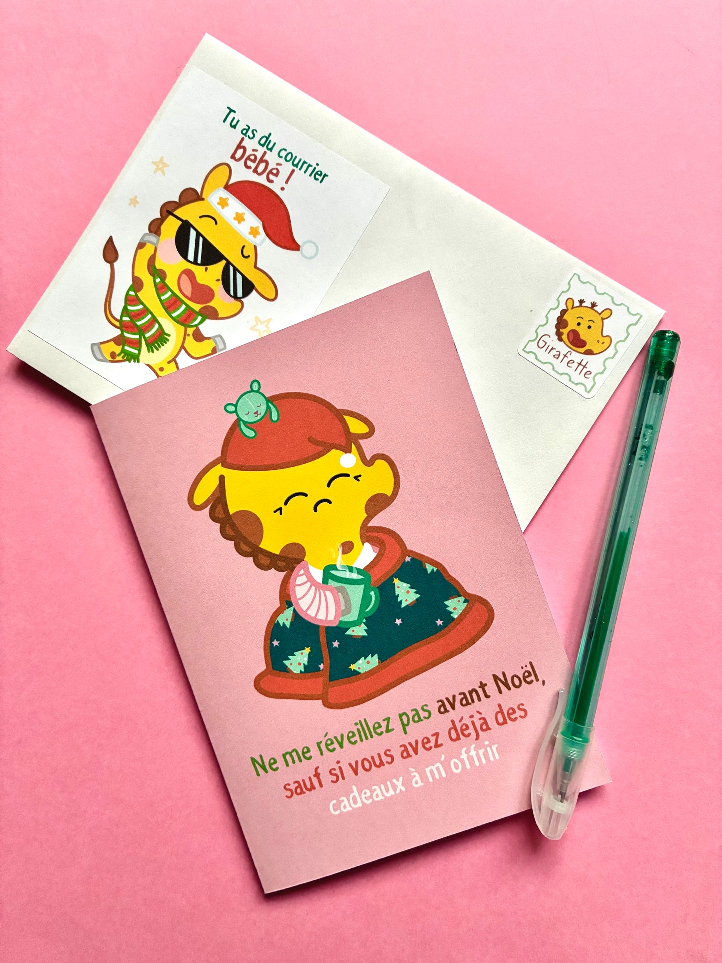 Carte « Ne me réveillez pas avant Noël »