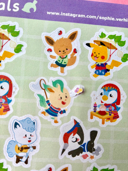 Planche de stickers Pokenimals presque parfaite