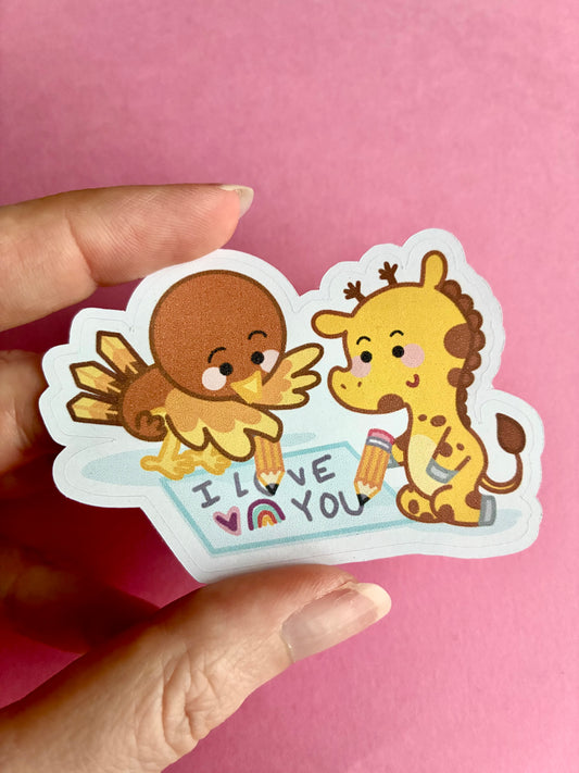 Sticker « I love you »