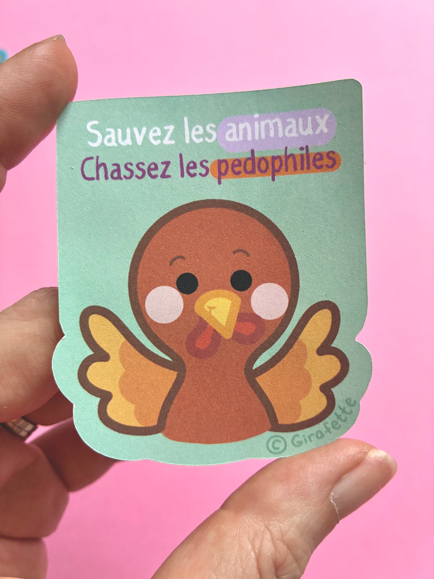 Sticker « Sauvez les animaux »