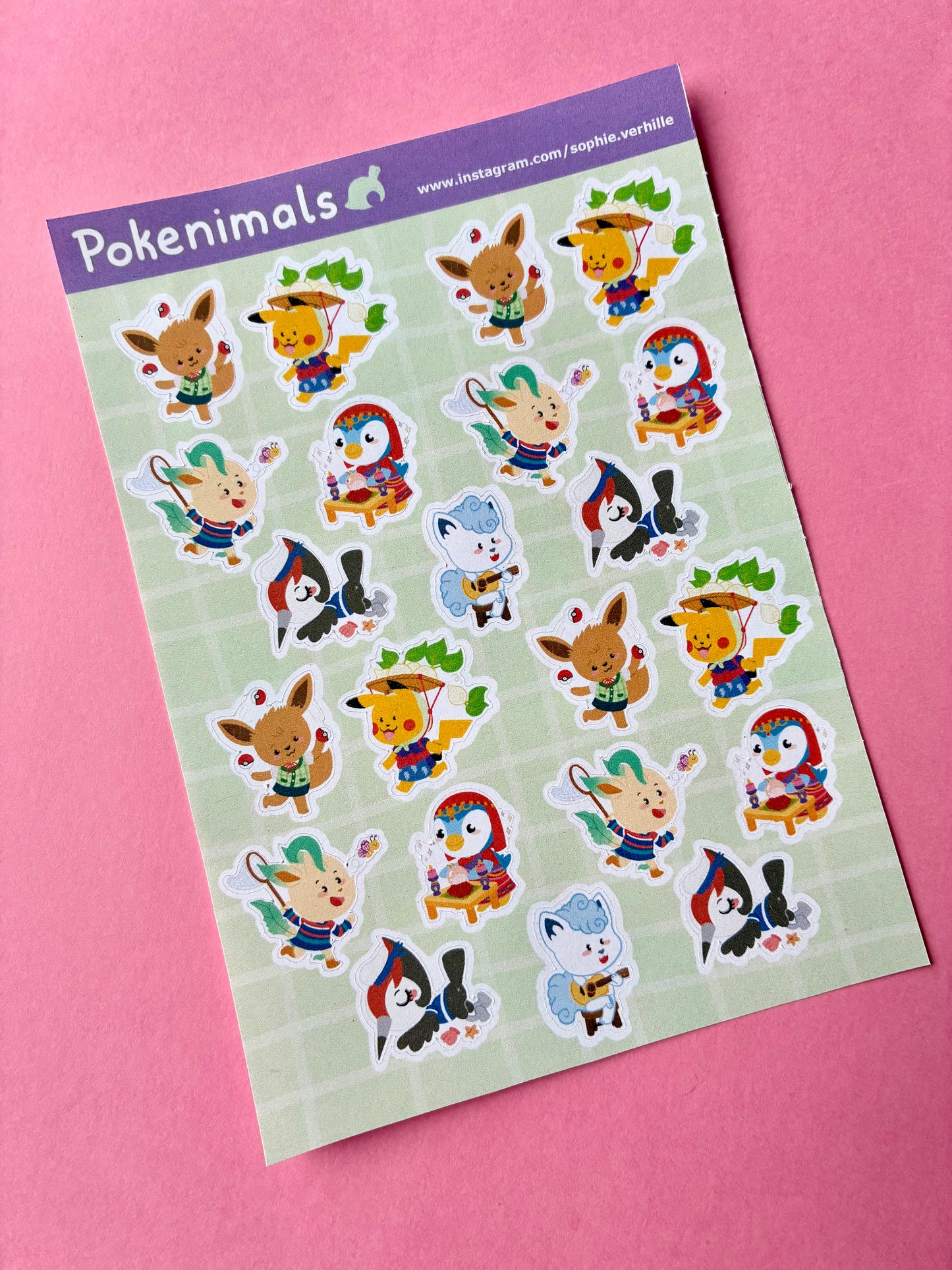 Planche de stickers Pokenimals presque parfaite