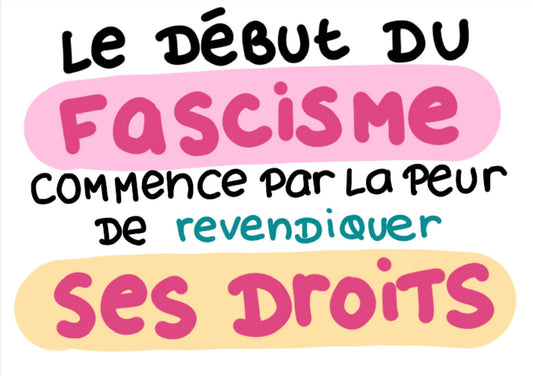 Affiche pour manifester « le début du fascisme »