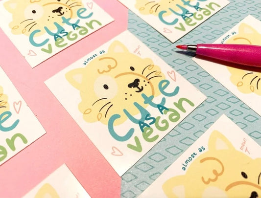 Sticker Almost as cute as a vegan
