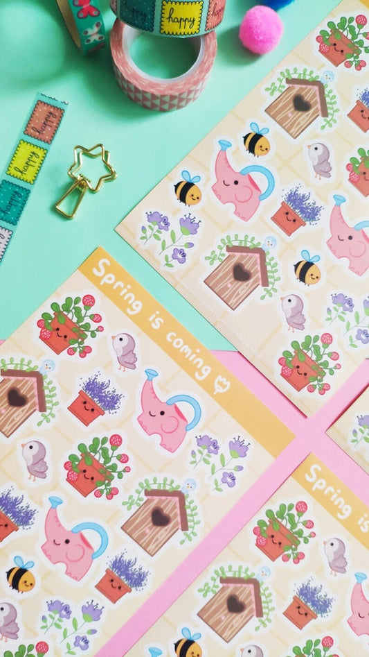 Planche de stickers Spring is coming