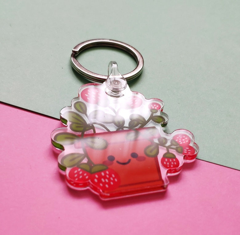 Porte clés fraise
