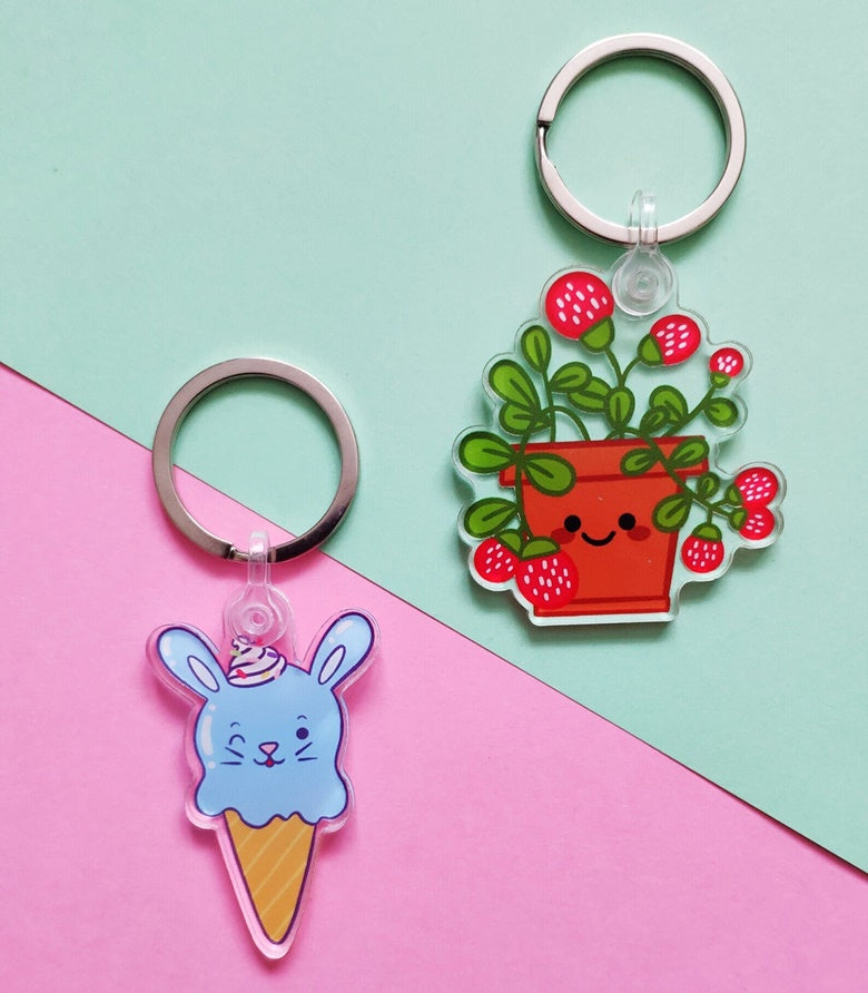 Porte clés fraise