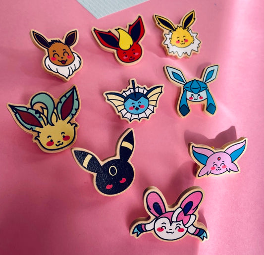 Pin’s en bois Evoli et ses évolutions