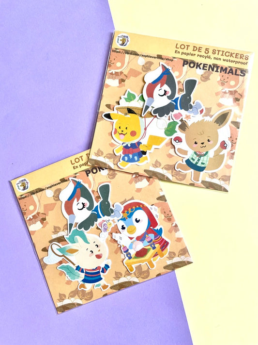 Pochette de stickers Pokenimals