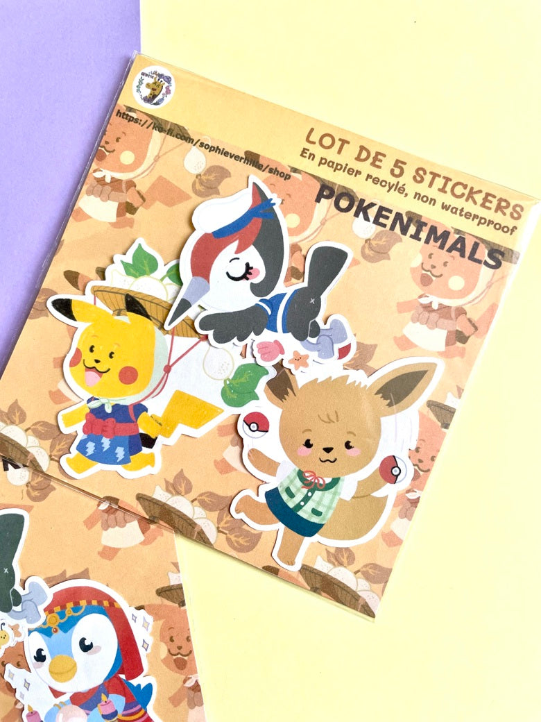 Pochette de stickers Pokenimals