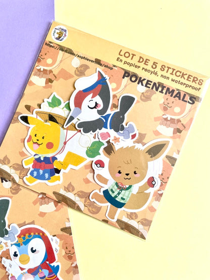 Pochette de stickers Pokenimals