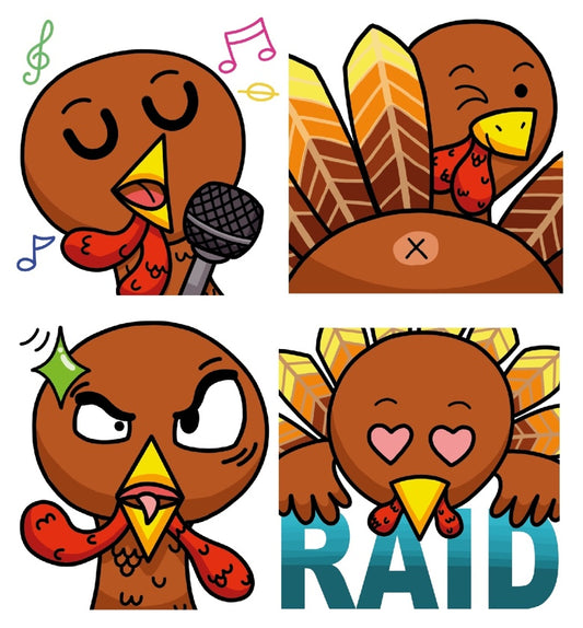 Pack de 4 emotes Dindounet